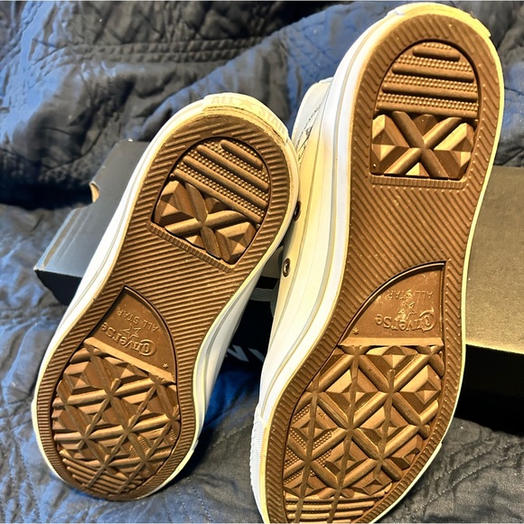 Robins egg blue faux leather high top converse - Picture 2 of 5